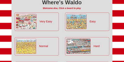 Where's Waldo Game Board Select